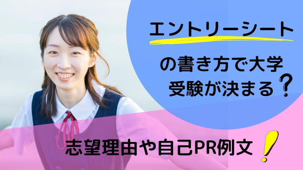 エントリーシートの書き方で大学受験が決まる 志望理由や自己pr例文 スカイ予備校