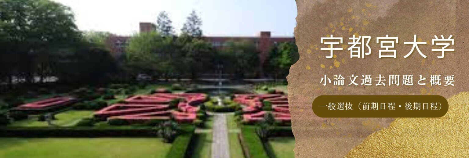 一般選抜（前期日程・後期日程）入試】宇都宮大学 令和6年度小論文過去 