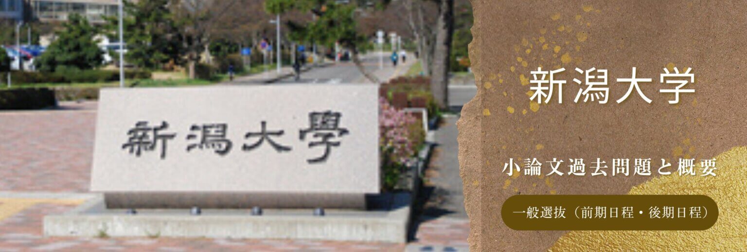 一般選抜（前期・後期）入試】新潟大学 令和6年度小論文過去問題と概要 