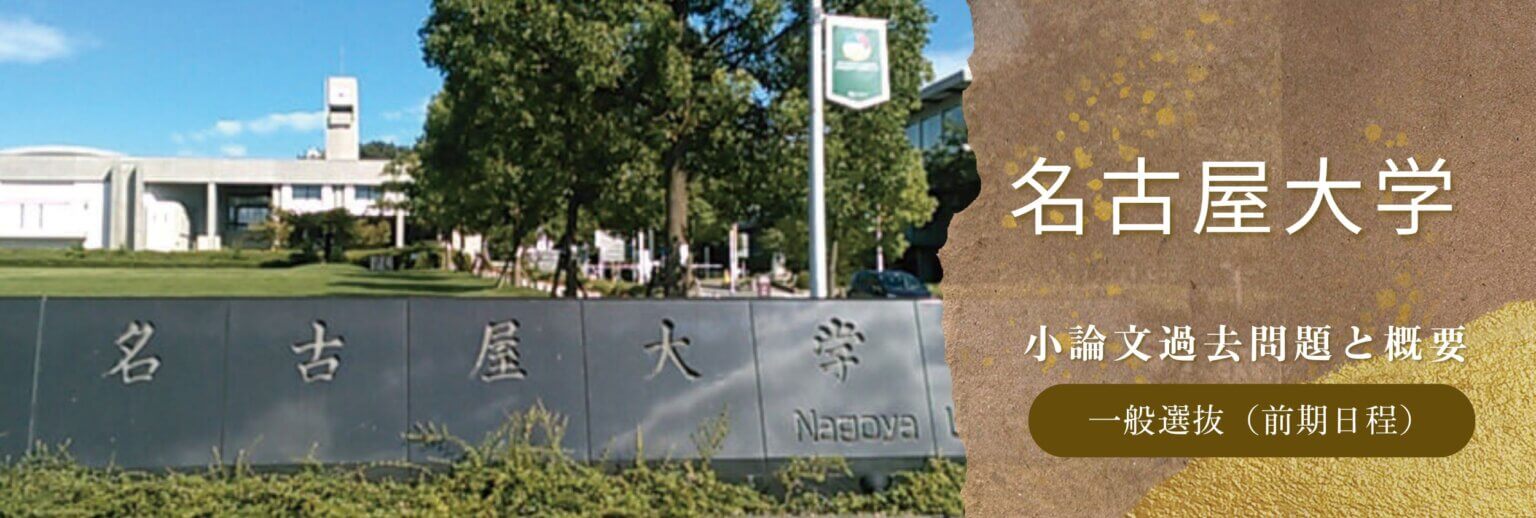 名古屋 大学 小論文