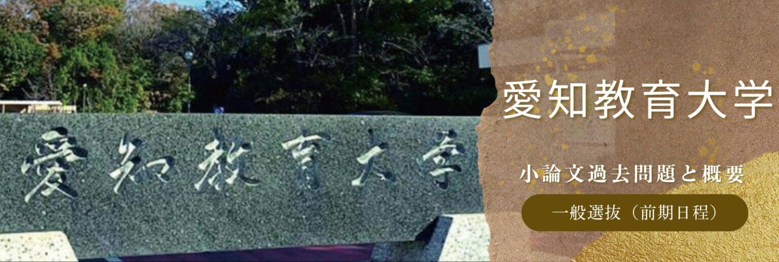 一般選抜（前期）入試】愛知教育大学 令和6年度小論文過去問題と概要 