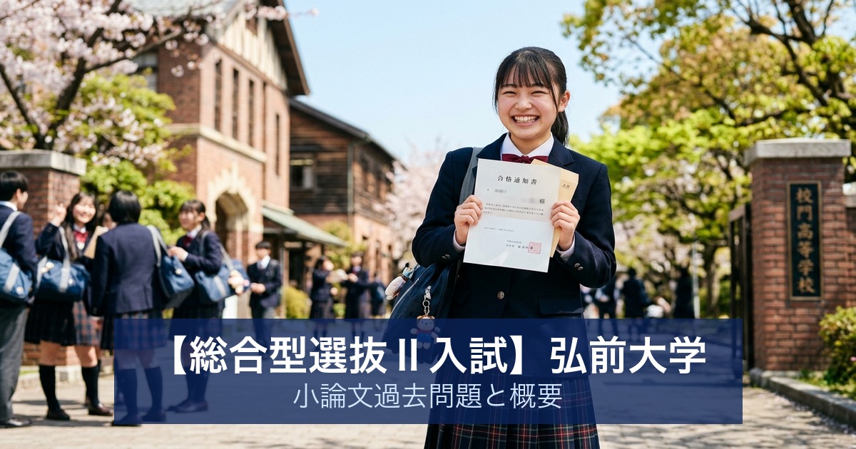 【総合型選抜Ⅱ入試】弘前大学 小論文過去問題と概要