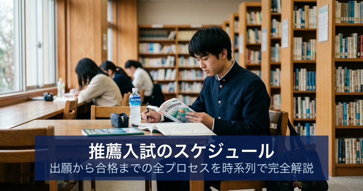 推薦入試のスケジュール|出願から合格までの全プロセスを時系列で完全解説