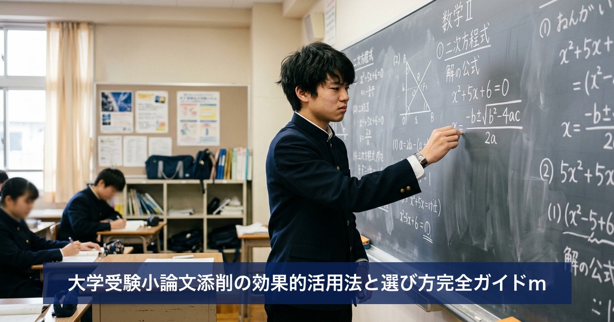 大学受験小論文添削の効果的活用法と選び方完全ガイドm
