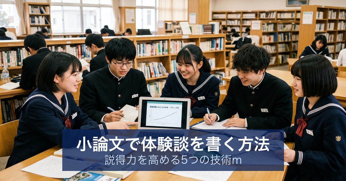 小論文で体験談を書く方法｜説得力を高める5つの技術m
