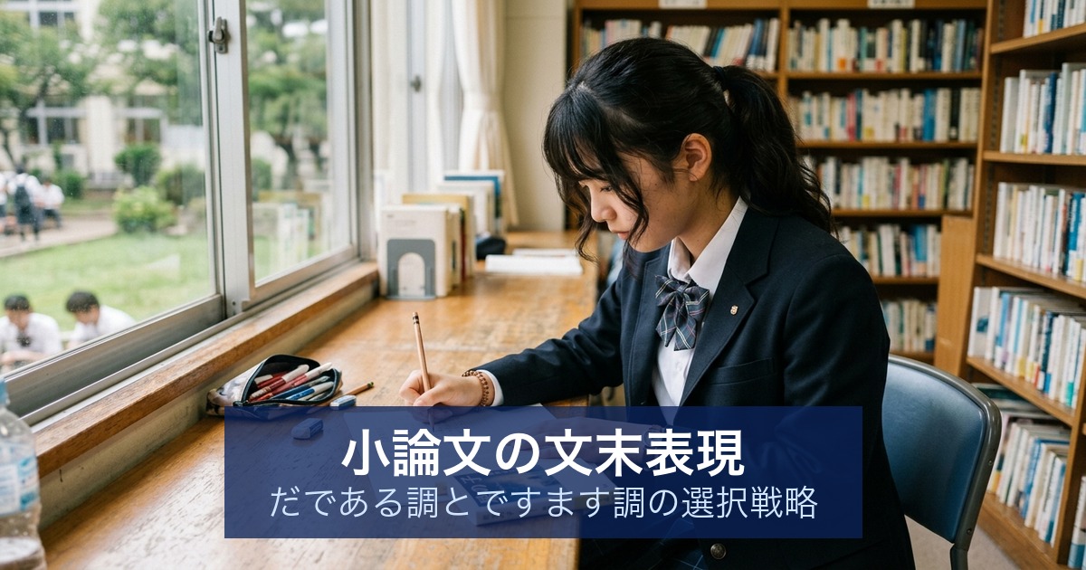小論文の文末表現｜だである調とですます調の選択戦略