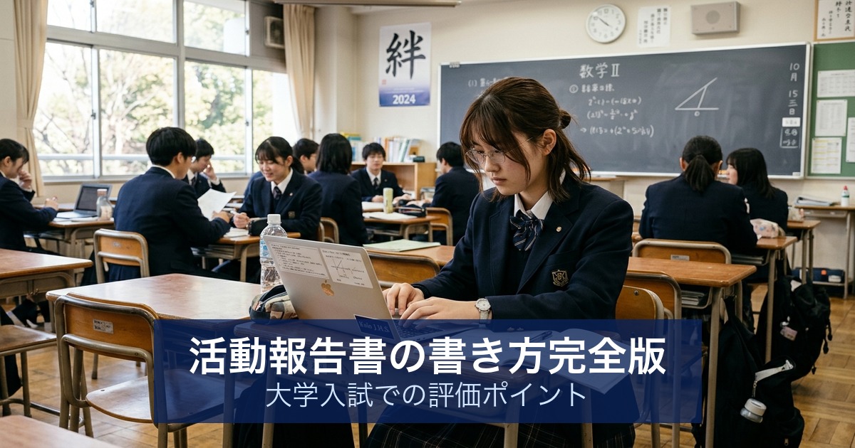 活動報告書の書き方完全版|大学入試での評価ポイント