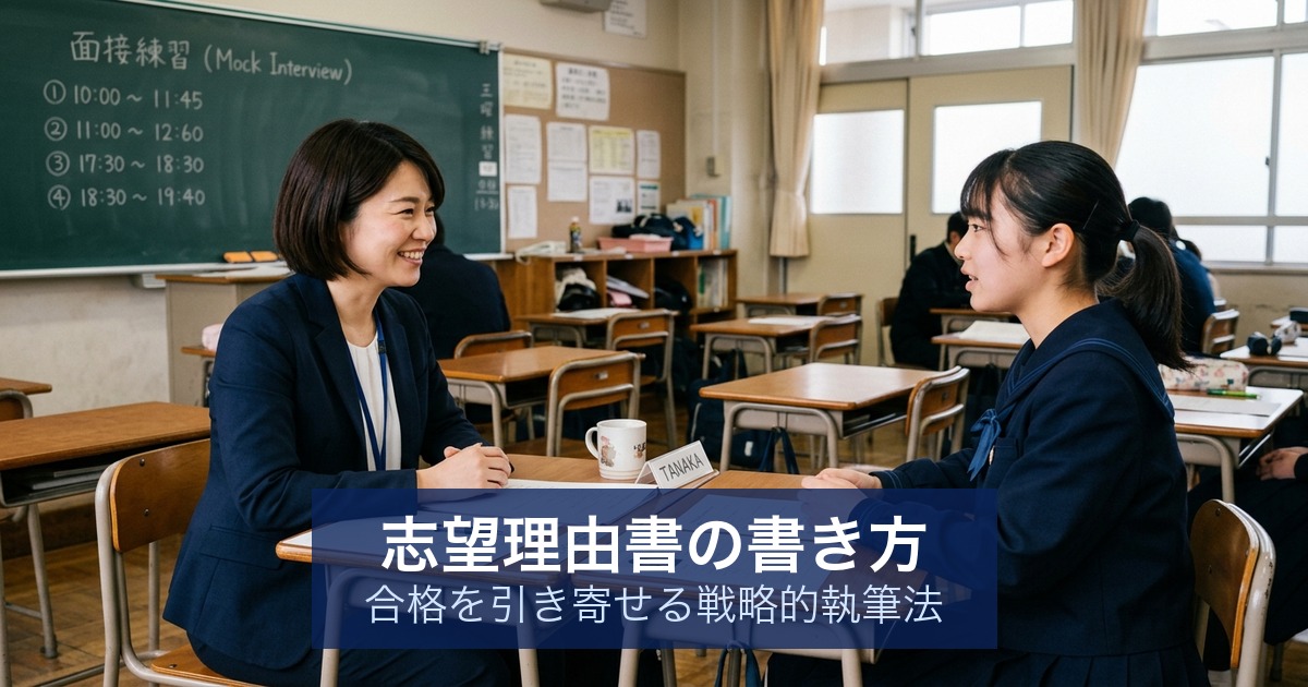 志望理由書の書き方｜合格を引き寄せる戦略的執筆法