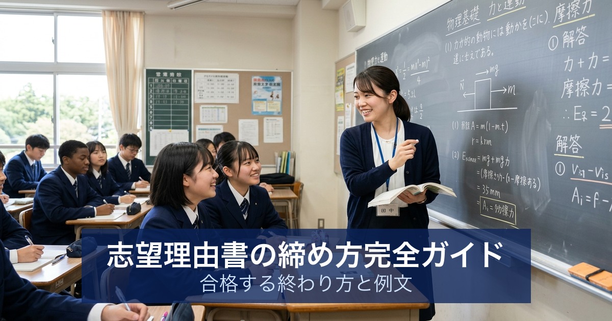 志望理由書の締め方完全ガイド｜合格する終わり方と例文