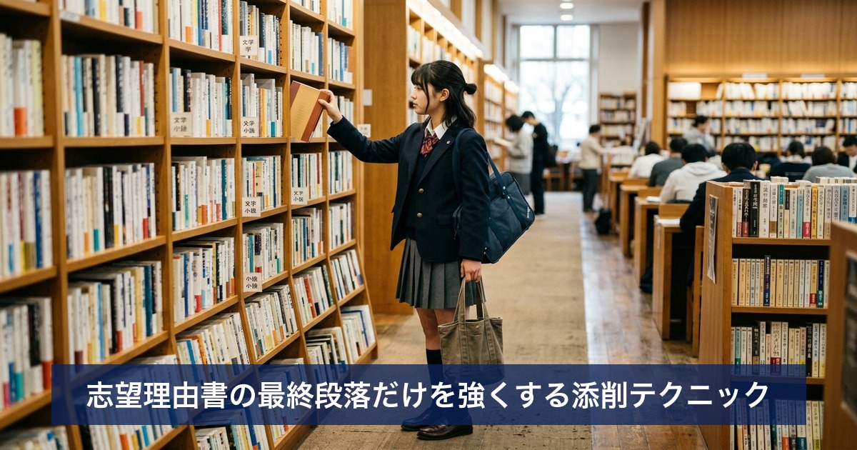志望理由書の最終段落だけを強くする添削テクニック