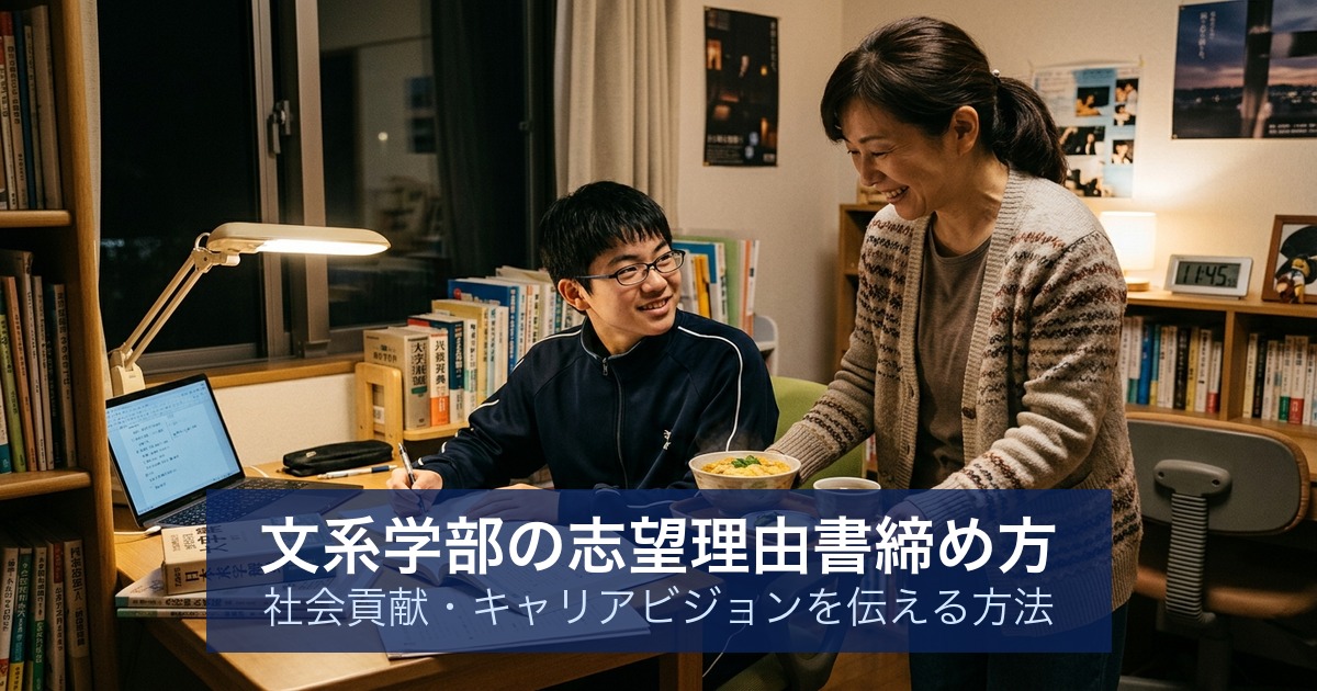 文系学部の志望理由書締め方｜社会貢献・キャリアビジョンを伝える方法