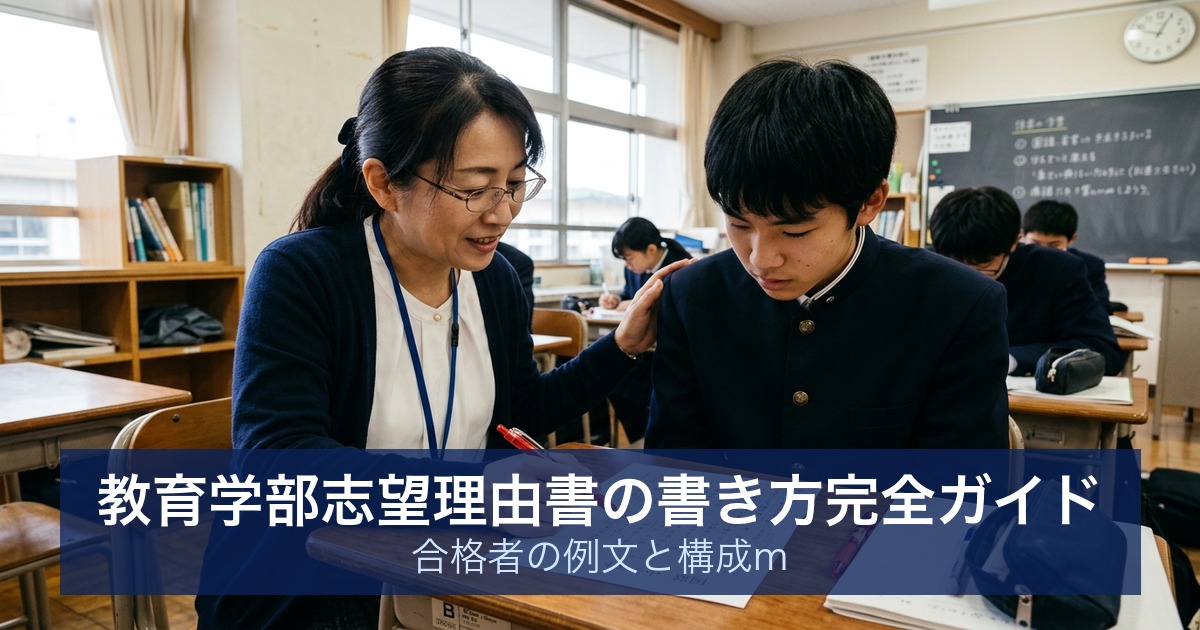 教育学部志望理由書の書き方完全ガイド｜合格者の例文と構成m