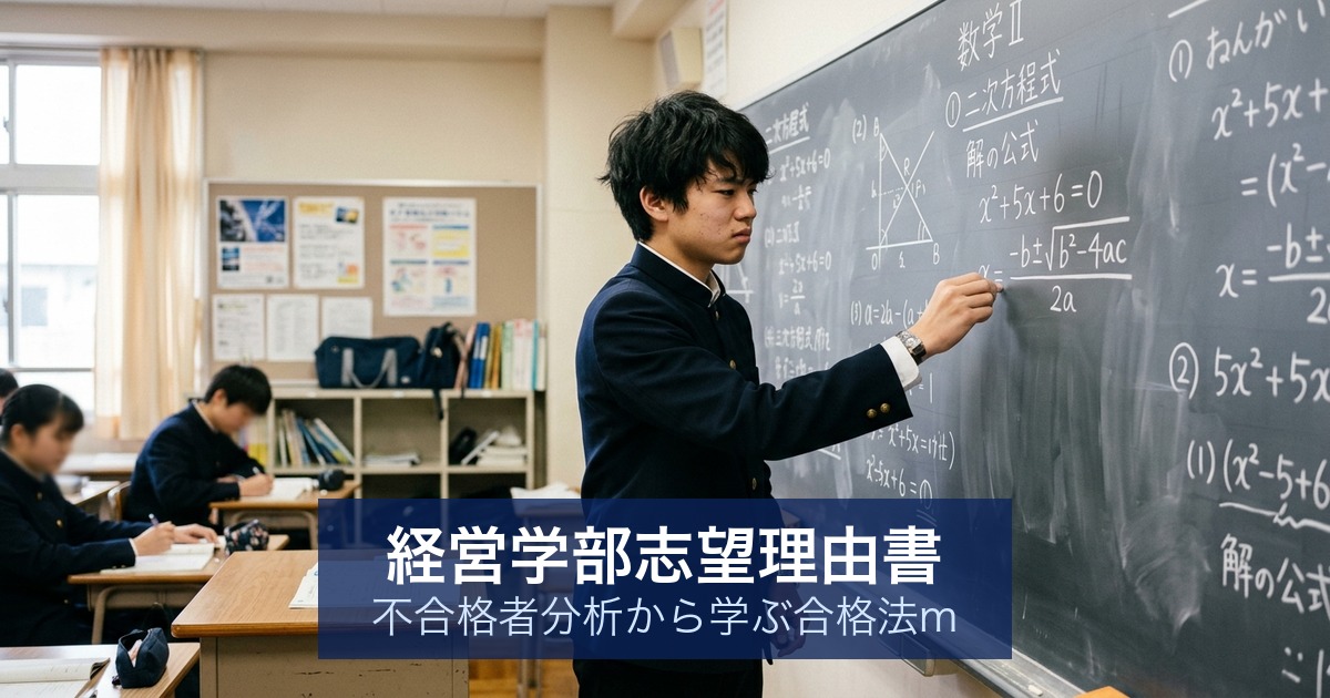 経営学部志望理由書｜不合格者分析から学ぶ合格法m