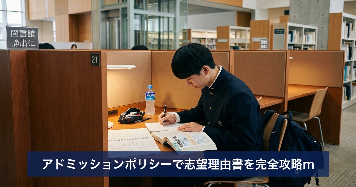 アドミッションポリシーで志望理由書を完全攻略m