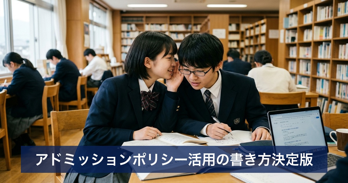 アドミッションポリシー活用の書き方決定版