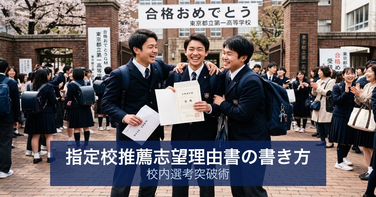  指定校推薦志望理由書の書き方｜校内選考突破術