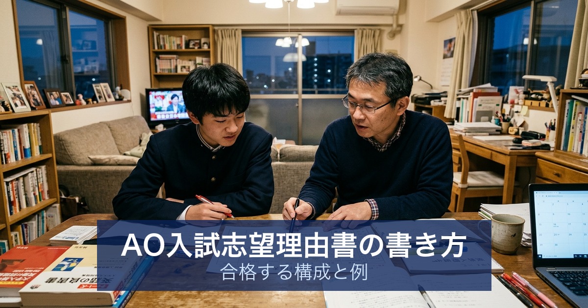 AO入試志望理由書の書き方｜合格する構成と例
