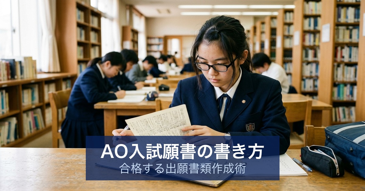 AO入試願書の書き方｜合格する出願書類作成術