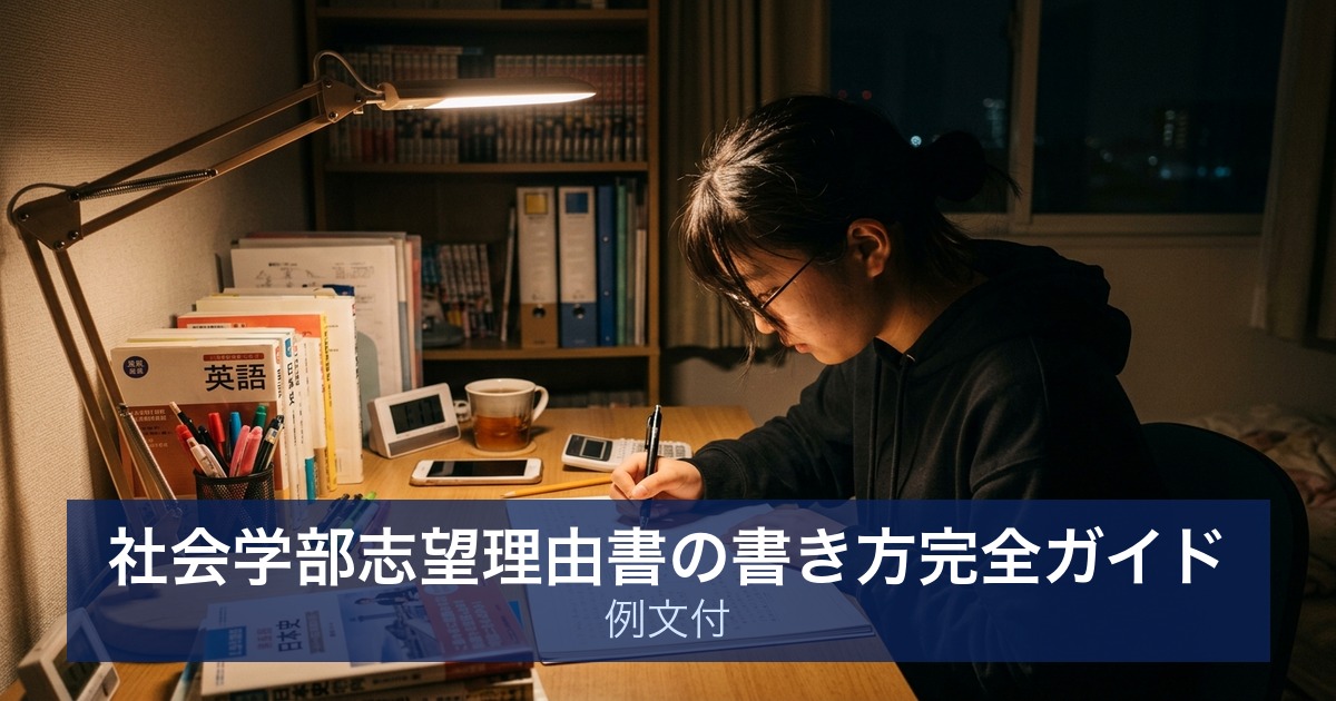 社会学部志望理由書の書き方完全ガイド｜例文付