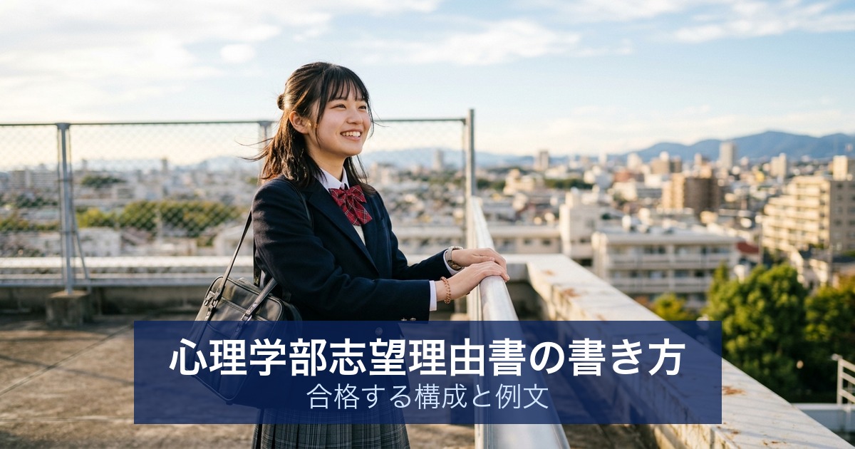 心理学部志望理由書の書き方｜合格する構成と例文