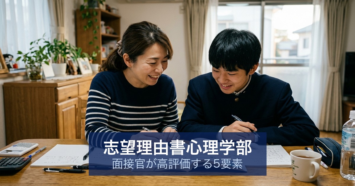 志望理由書心理学部｜面接官が高評価する5要素