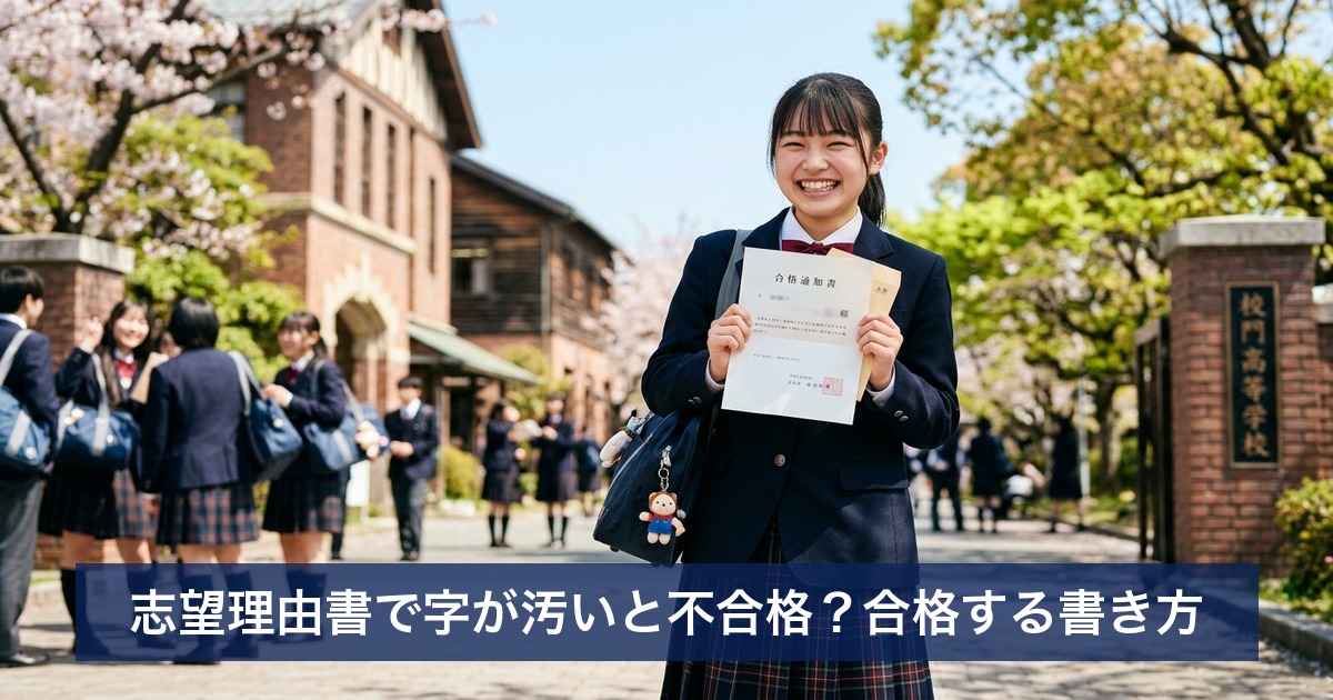 志望理由書で字が汚いと不合格？合格する書き方