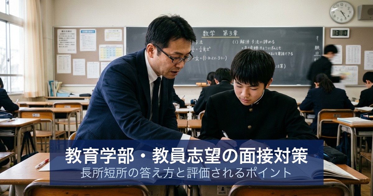 教育学部・教員志望の面接対策｜長所短所の答え方と評価されるポイント