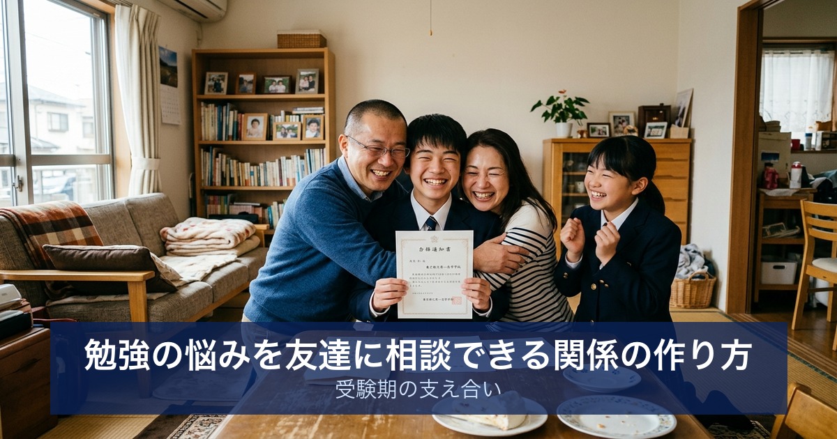 勉強の悩みを友達に相談できる関係の作り方｜受験期の支え合い