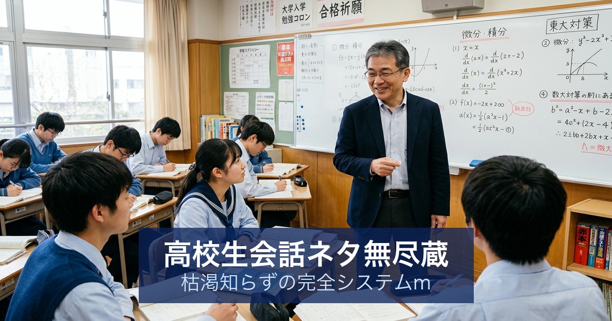 高校生会話ネタ無尽蔵｜枯渇知らずの完全システムm