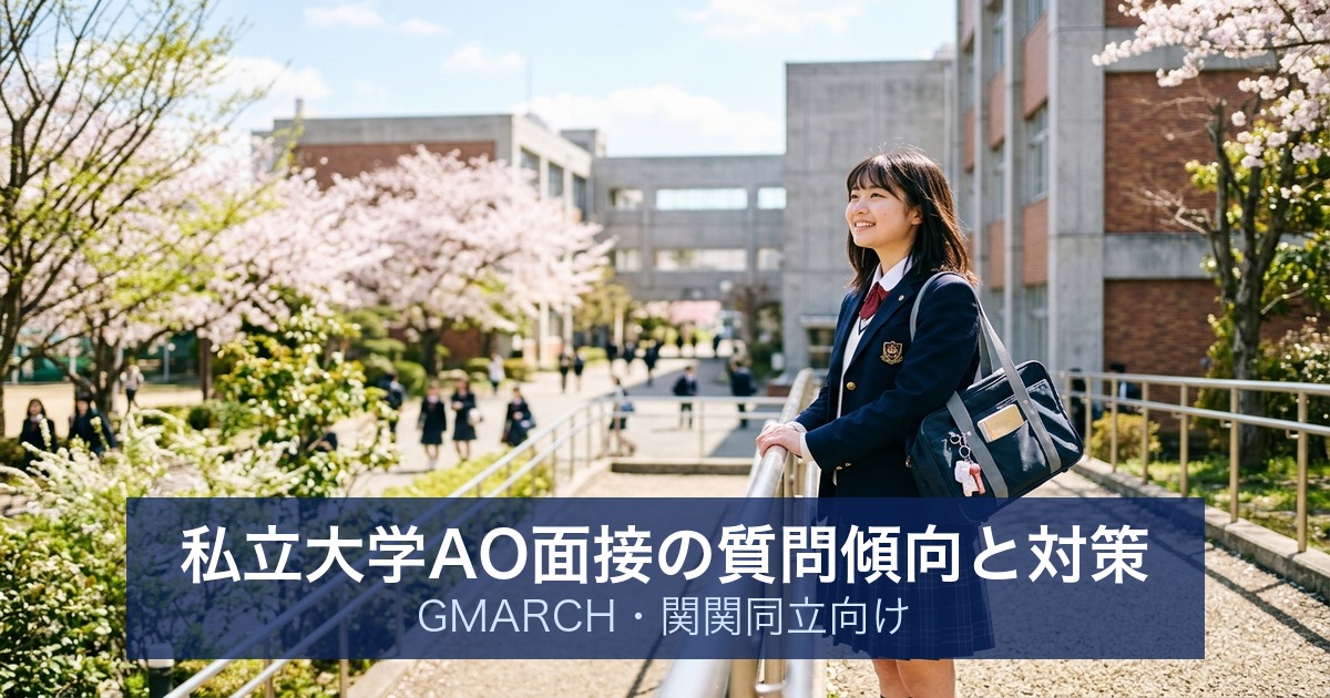 私立大学AO面接の質問傾向と対策｜GMARCH・関関同立向け