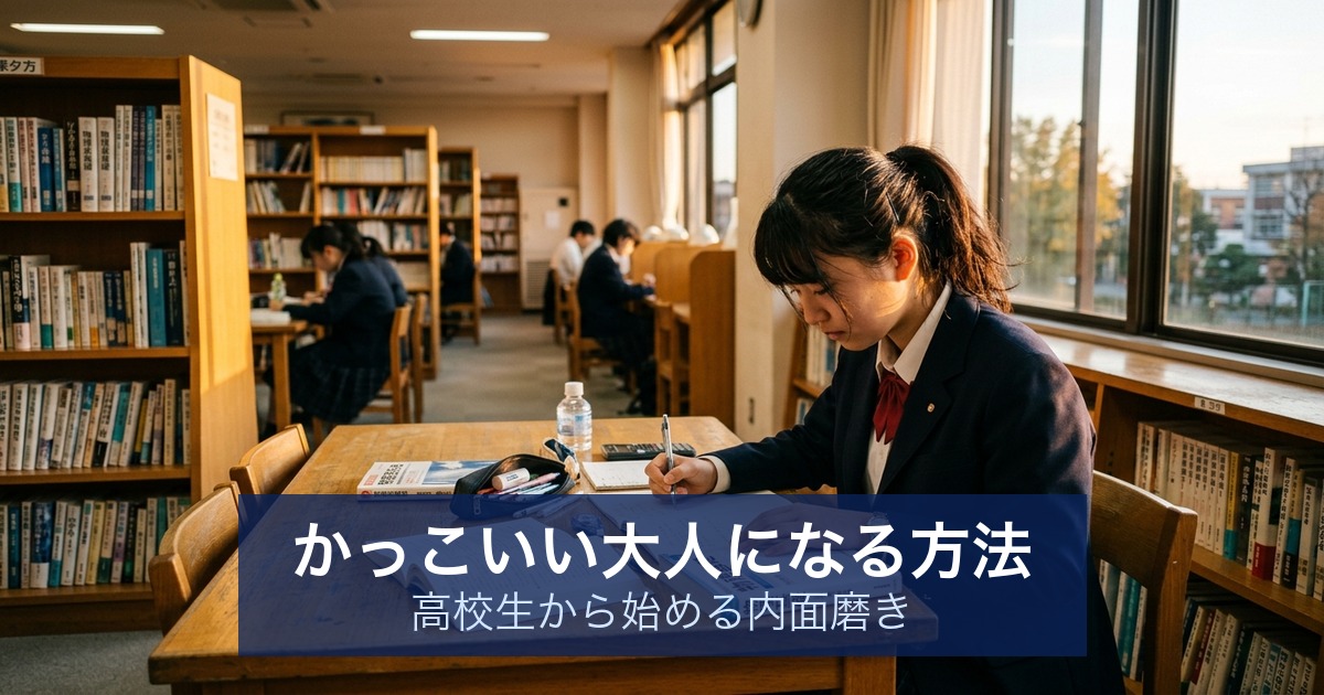 かっこいい大人になる方法｜高校生から始める内面磨き