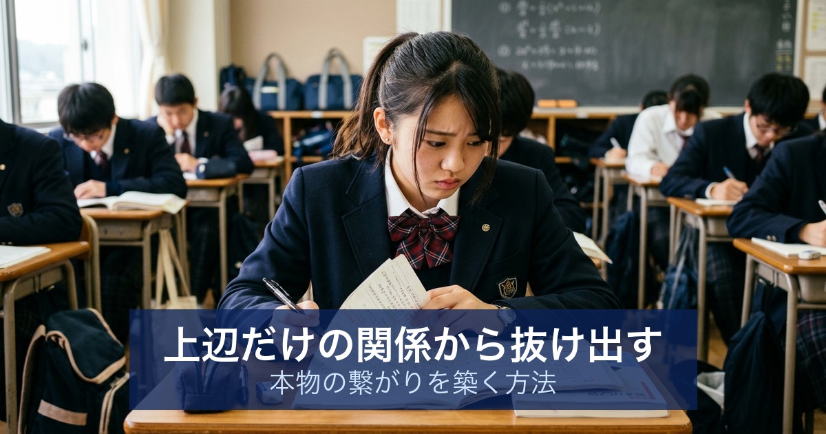 上辺だけの関係から抜け出す｜本物の繋がりを築く方法