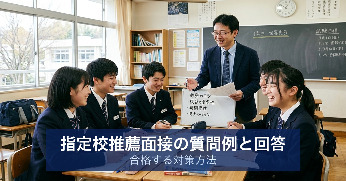 指定校推薦面接の質問例と回答｜合格する対策方法