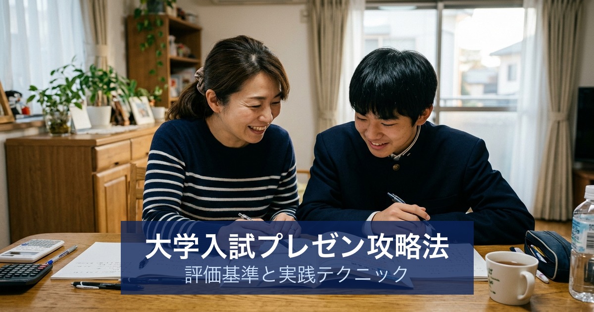 大学入試プレゼン攻略法｜評価基準と実践テクニック