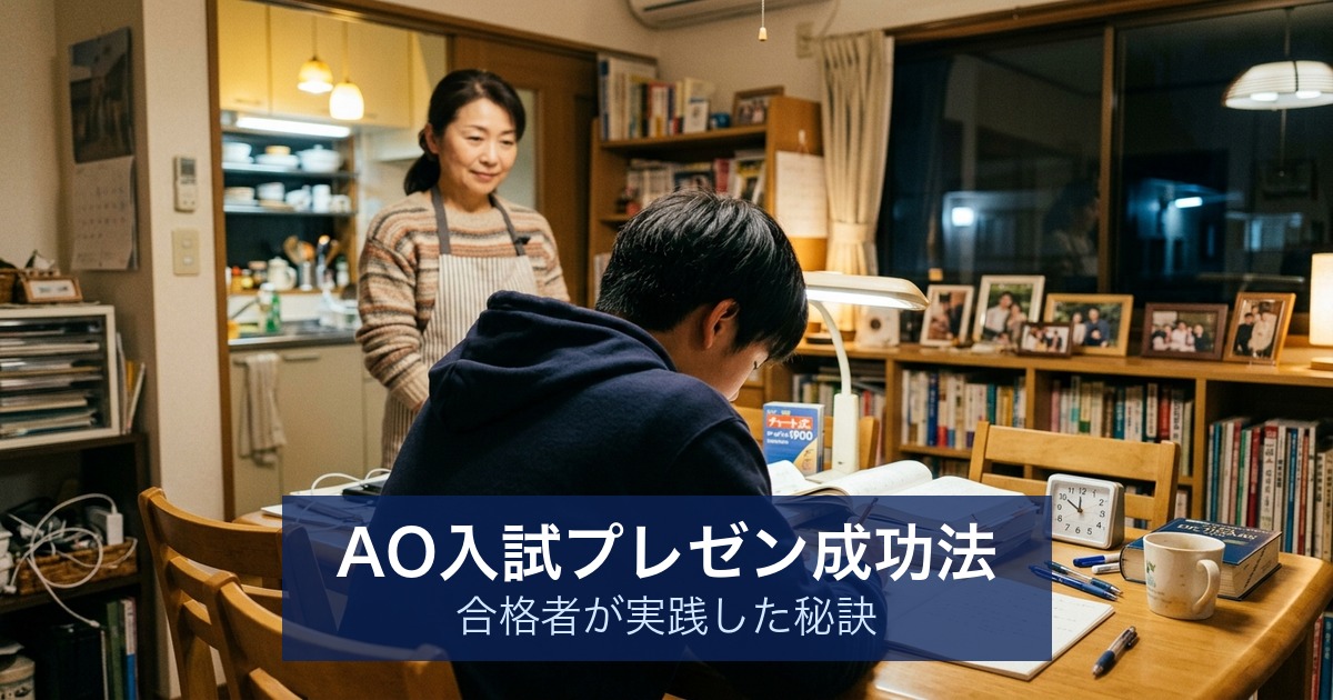 AO入試プレゼン成功法｜合格者が実践した秘訣