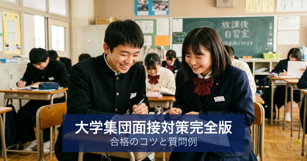 大学集団面接対策完全版｜合格のコツと質問例