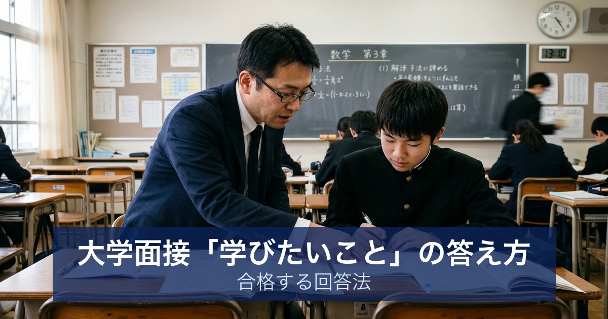 大学面接「学びたいこと」の答え方｜合格する回答法