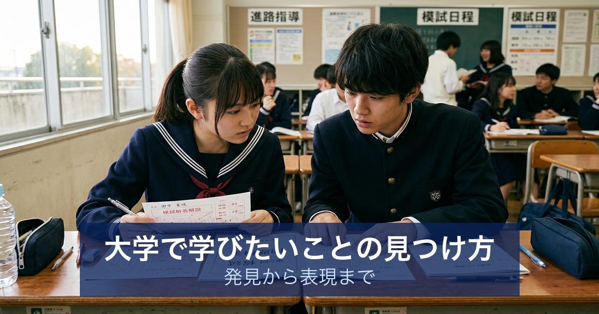 大学で学びたいことの見つけ方｜発見から表現まで
