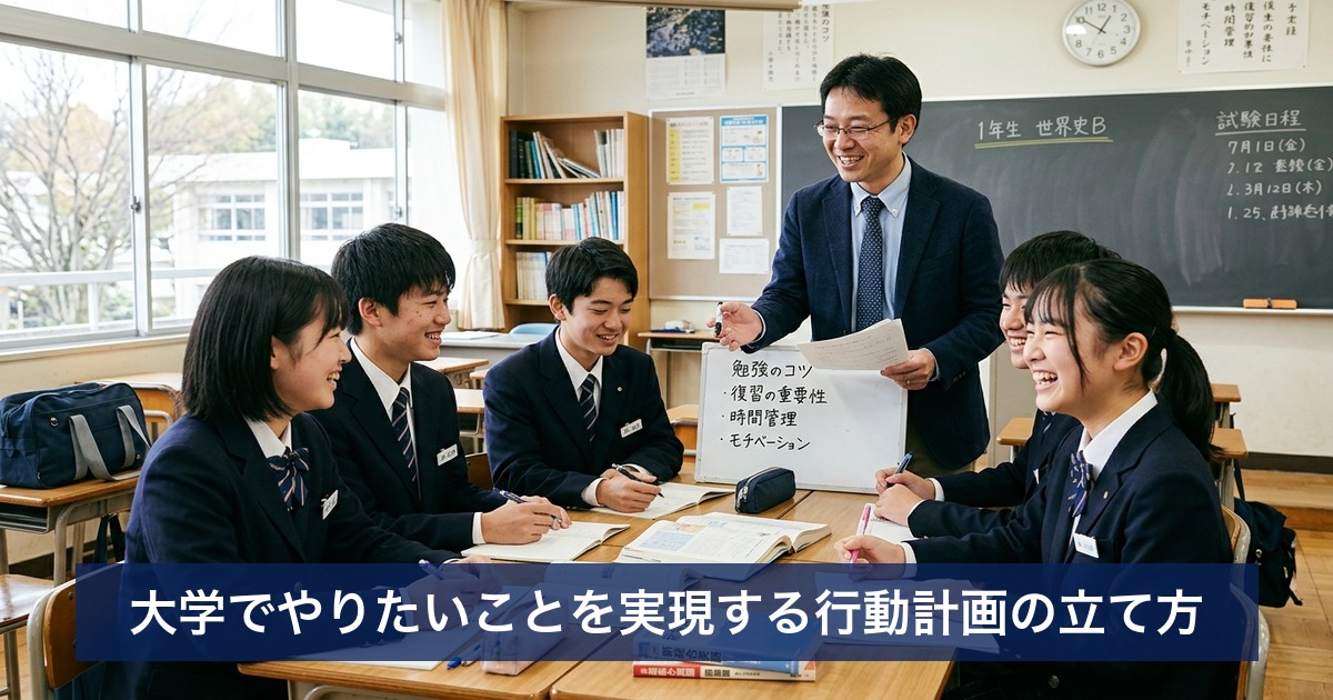 大学でやりたいことを実現する行動計画の立て方
