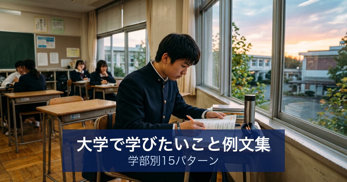 大学で学びたいこと例文集｜学部別15パターン