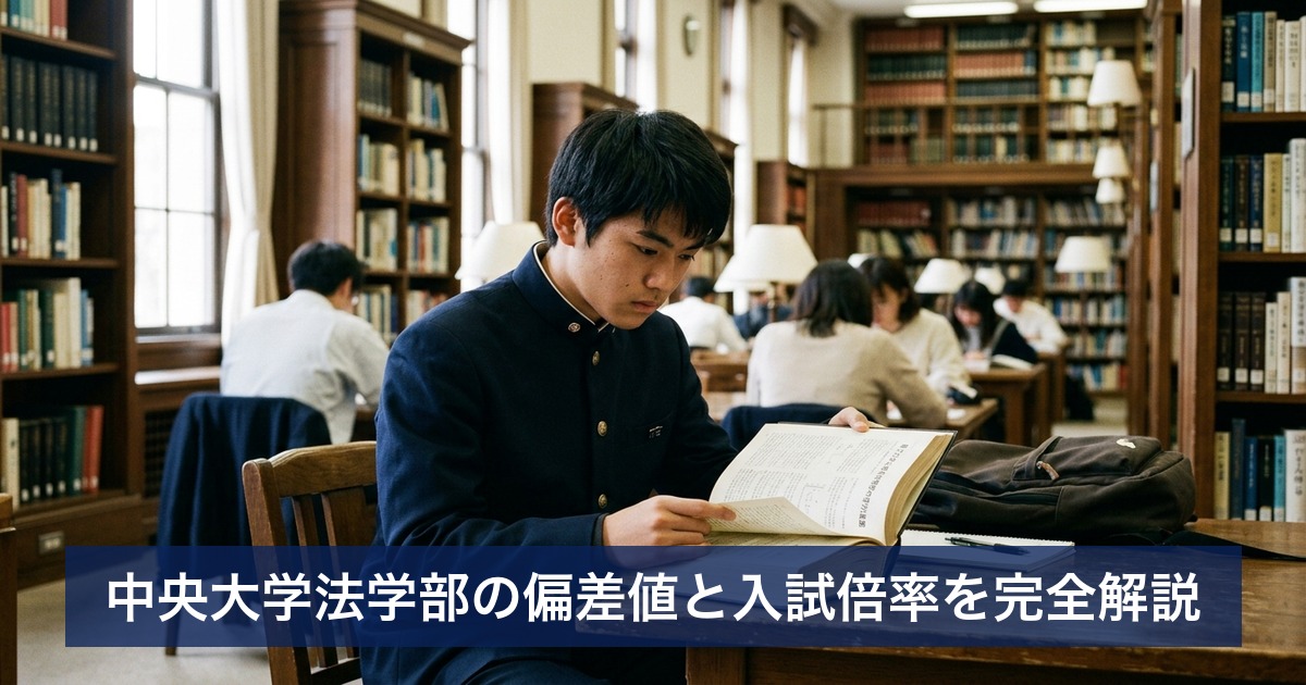 中央大学法学部の偏差値と入試倍率を完全解説