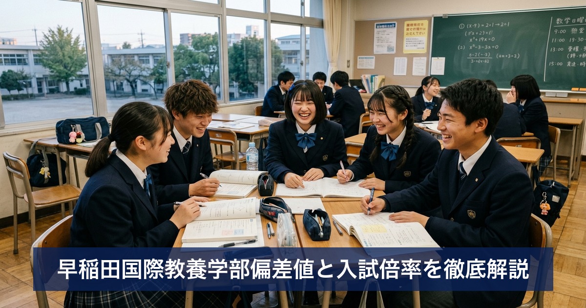 早稲田国際教養学部偏差値と入試倍率を徹底解説