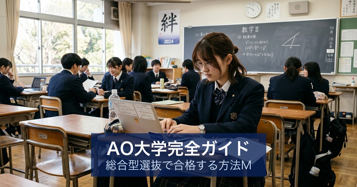 AO大学完全ガイド｜総合型選抜で合格する方法M