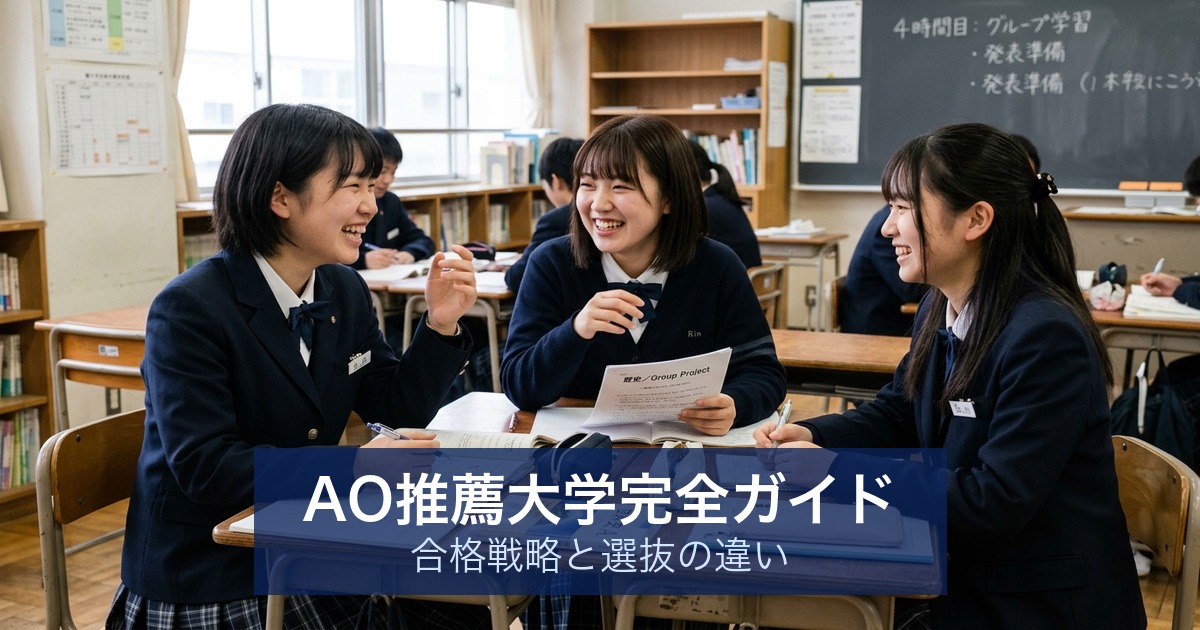 AO推薦大学完全ガイド｜合格戦略と選抜の違い
