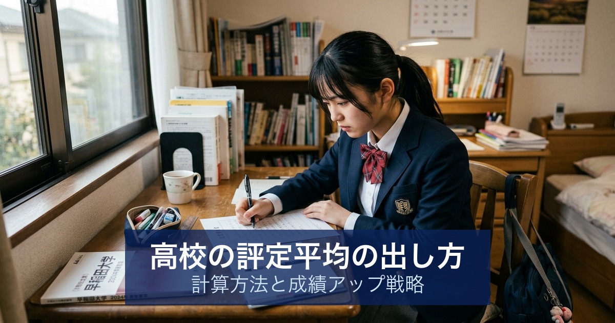 高校の評定平均の出し方｜計算方法と成績アップ戦略
