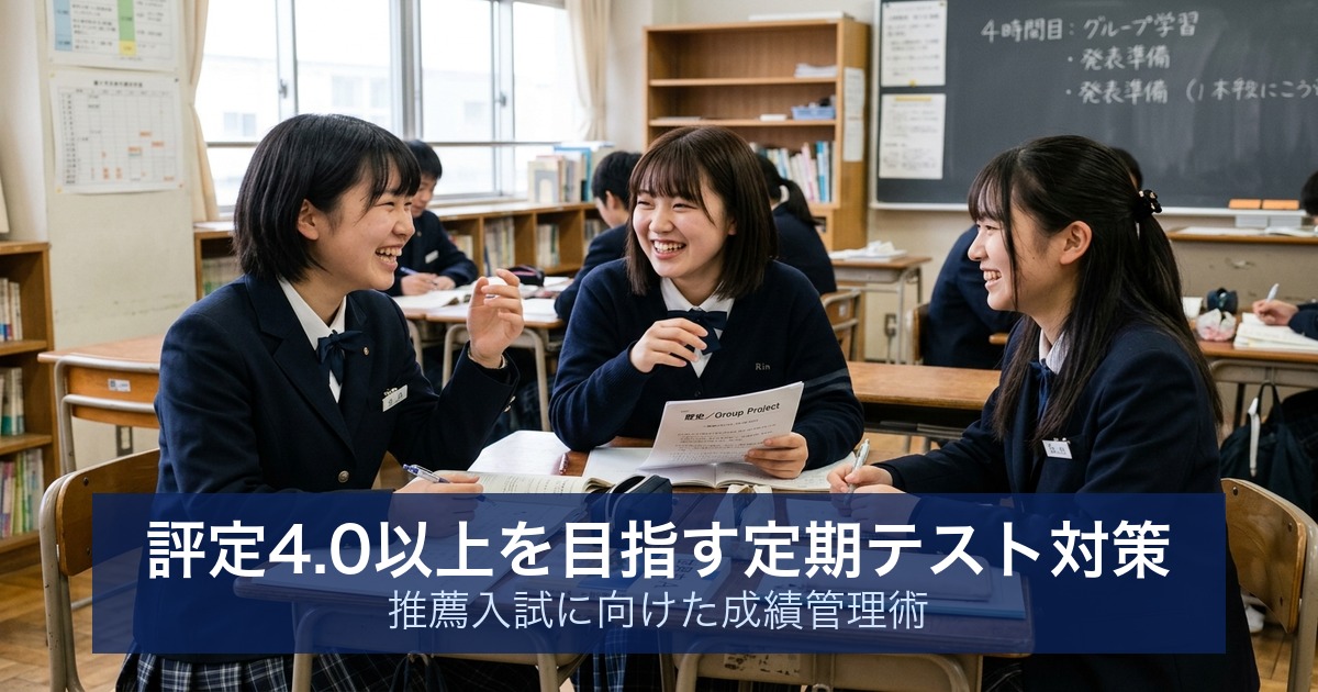 評定4.0以上を目指す定期テスト対策｜推薦入試に向けた成績管理術