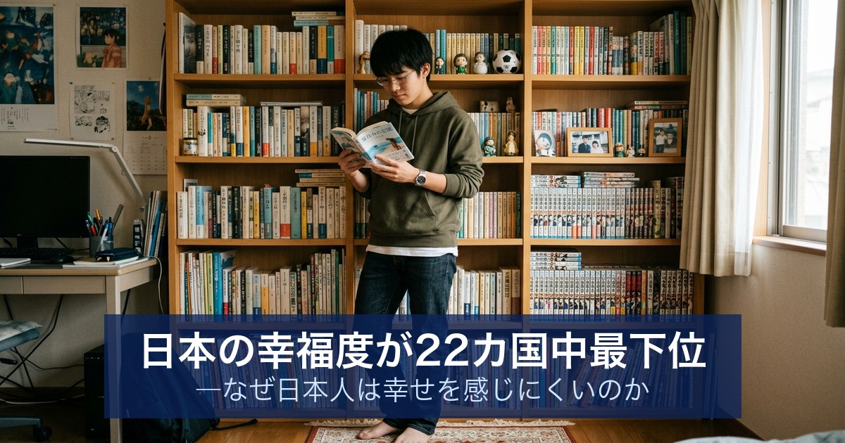 日本の幸福度が22カ国中最下位 ―なぜ日本人は幸せを感じにくいのか