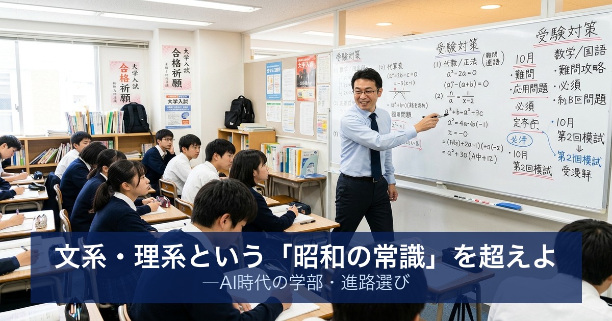 文系・理系という「昭和の常識」を超えよ ―AI時代の学部・進路選び