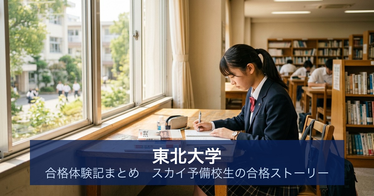 東北大学 合格体験記まとめ｜スカイ予備校生の合格ストーリー