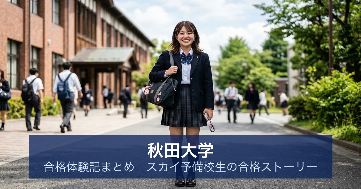 秋田大学 合格体験記まとめ｜スカイ予備校生の合格ストーリー
